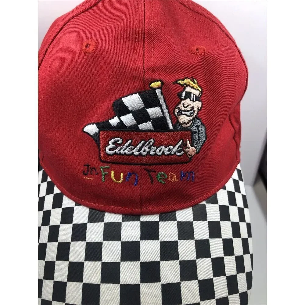 Edelbrock Hot Rod Power Tour Red Baseball Cap Edelbrock Jr. Fun Team Snap back
